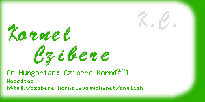 kornel czibere business card